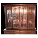 DR - Vintage Crescent Furniture Cherry Buffet & China Cabinet