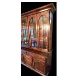 DR - Vintage Crescent Furniture Cherry Buffet & China Cabinet