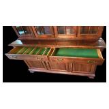 DR - Vintage Crescent Furniture Cherry Buffet & China Cabinet