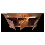 DR - Vintage Crescent Furniture Cherry Buffet & China Cabinet