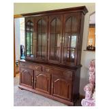 DR - Vintage Crescent Furniture Cherry Buffet & China Cabinet