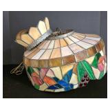LL-FR - Tiffany-style Stained Glass Chandelier With Matching Shade