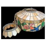 LL-FR - Tiffany-style Stained Glass Chandelier With Matching Shade