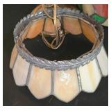 LL-FR - Tiffany-style Stained Glass Chandelier With Matching Shade