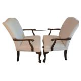 LR - Pair of Vintage Upholstered Armchairs