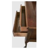 Vintage Queen Anne Style Wood 3-Drawer Lowboy Chest