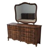LL-BR2 - Vintage French Provincial Dresser With Mirror