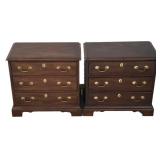 LL-BR2 - Pair of Vintage Georgian Wood Bedside Tables (Lot of 2)