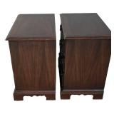 LL-BR2 - Pair of Vintage Georgian Wood Bedside Tables (Lot of 2)