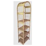 LL-FR - Vintage Wicker Etagere Bookcase