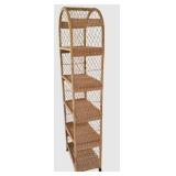 LL-FR - Vintage Wicker Etagere Bookcase