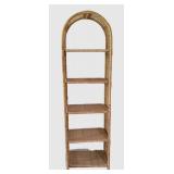 LL-FR - Vintage Wicker Etagere Bookcase