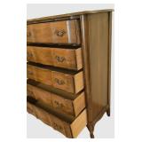 LL-BR1 - Vintage French Provincial Serpentine Chest of Drawers