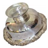 LL-BR2 - Vintage Gorham Newport Silverplate Punch Bowl & Ladle