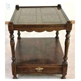 LL-BR2 - Vintage Wood End Table With Drawer
