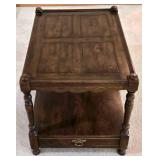 LL-BR2 - Vintage Wood End Table With Drawer