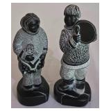LL-BR1 - Boma Inuit Soapstone Figures (Lot of 2)