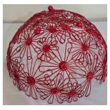 LL-BR1 - Sudberry House Serving Trays and a Red Metal Basket  Mixed Lot of 3