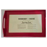 LL-BR1 - Sudberry House Serving Trays and a Red Metal Basket  Mixed Lot of 3