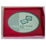 LL-BR1 - Sudberry House Serving Trays and a Red Metal Basket  Mixed Lot of 3