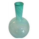 LL-BR1 - Vintage Rainbow Glass Blue Genie Style Decanter & Coordinating Decor