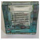 LL-BR2 - Murano Blue Vase, Painted Bird Vase & 4 Faux Lily Sprigs Mixed Lot