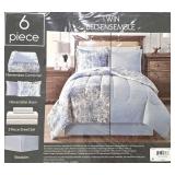 LL-BR2 - Twin Floral Toile 6-Piece Bed Ensemble (Lot of 2)