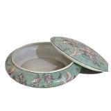 LL-BR2 - Bird Motif Covered Porcelain Bowl Hand Decorated