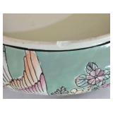 LL-BR2 - Bird Motif Covered Porcelain Bowl Hand Decorated