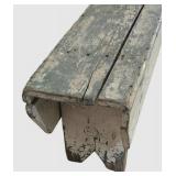 LL-BR2 - Primitive Painted Wood Bench & Chairs Mixed Lot