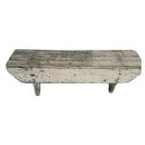 LL-BR2 - Primitive Painted Wood Bench & Chairs Mixed Lot