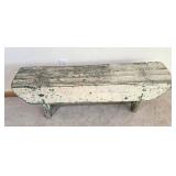 LL-BR2 - Primitive Painted Wood Bench & Chairs Mixed Lot