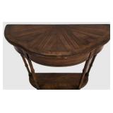 LL-BR2 - Vintage Butler Specialty Demilune Console Table & Pier Mirror