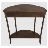 LL-BR2 - Vintage Butler Specialty Demilune Console Table & Pier Mirror