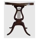 LL-BR2 - Vintage Mersman 6651 Mahogany Lyre Base Oval Side Table