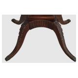 LL-BR2 - Vintage Mersman 6651 Mahogany Lyre Base Oval Side Table