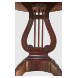 LL-BR2 - Vintage Mersman 6651 Mahogany Lyre Base Oval Side Table
