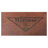 LL-BR2 - Vintage Mersman 6651 Mahogany Lyre Base Oval Side Table