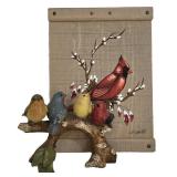 LL-BR2 - Cardinal Plaque & Birds on Branch Decor Mixed Lot
