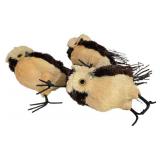 LL-FR - Straw and Twig Owl Figurines (Lot of 3)