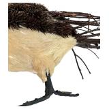 LL-FR - Straw and Twig Owl Figurines (Lot of 3)