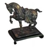 LL-FR - Vintage Cast Iron Tang Style Horse Sculpture