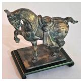 LL-FR - Vintage Cast Iron Tang Style Horse Sculpture