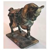 LL-FR - Vintage Cast Iron Tang Style Horse Sculpture
