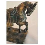 LL-FR - Vintage Cast Iron Tang Style Horse Sculpture