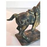 LL-FR - Vintage Cast Iron Tang Style Horse Sculpture