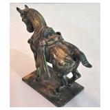 LL-FR - Vintage Cast Iron Tang Style Horse Sculpture