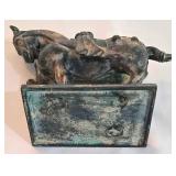 LL-FR - Vintage Cast Iron Tang Style Horse Sculpture