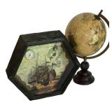 LL-FR - Globe & Ship Shadow Box Wall Decor Mixed Lot