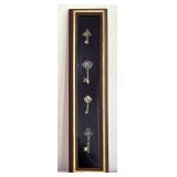 LL-FR - Decorative Key Shadow Box and Medallion Frame Mixed Lot